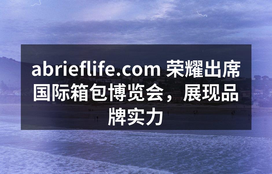 abrieflife.com 展位全景