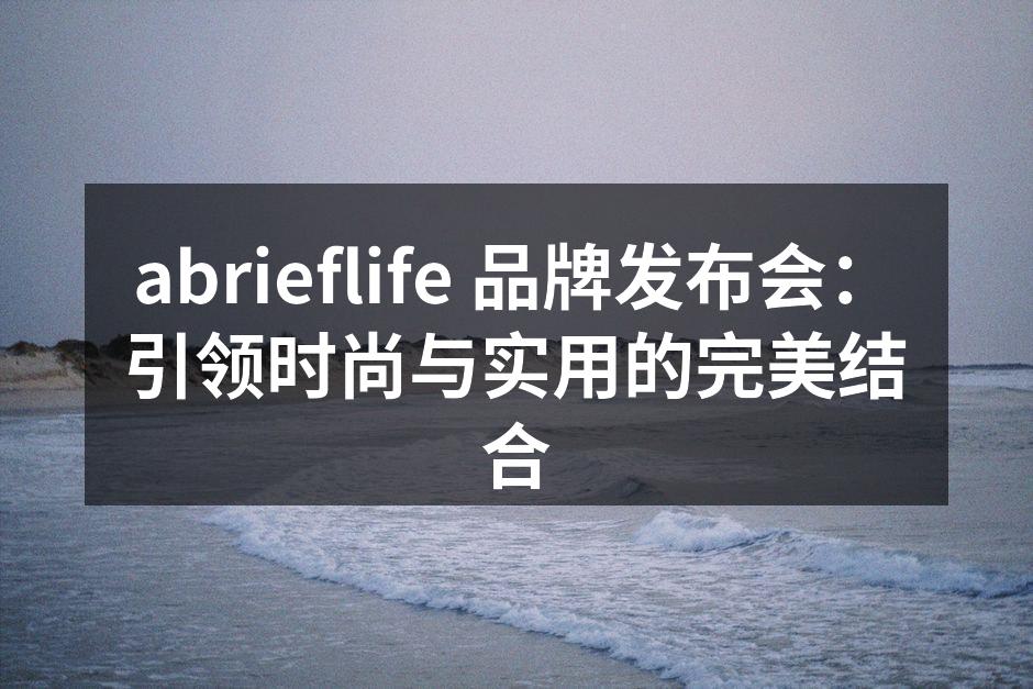 abrieflife 品牌发布会现场热闹非凡
